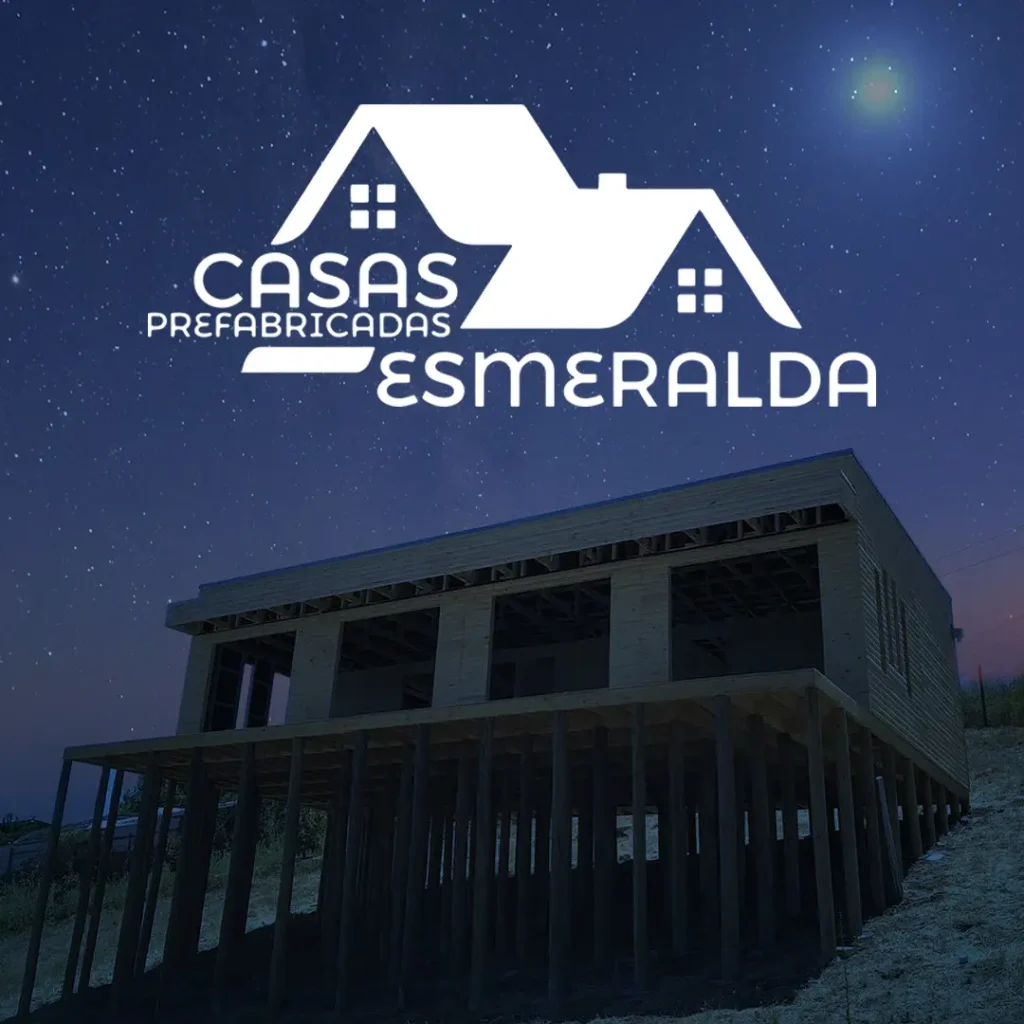 imagen que muestra un modelo de casa prefabricada en chile, ofrecida por la empresa casas esmeralda